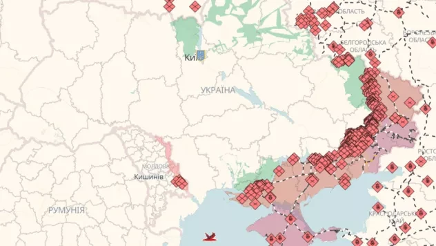 Онлайн-карта бойових дій в Україні: де точаться бої на 09.08.2026